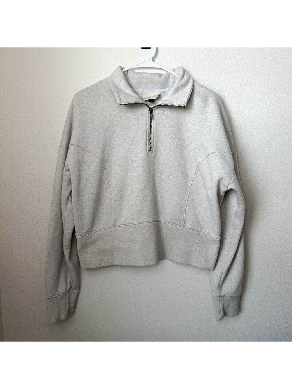 Universal Thread Women's 1/4 Zip Fleece Sweatshirt Gray XL Collared